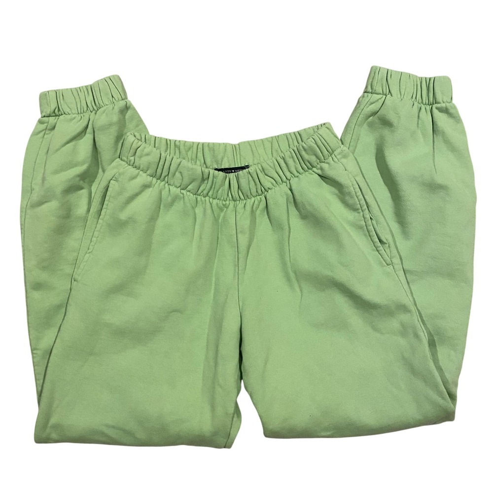 Brandy Melville Green Sweatpants Joggers Elastic Waist‎ Pockets